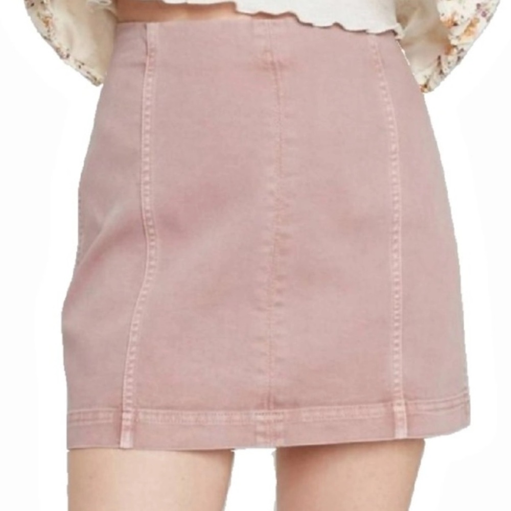 Free People Modern Femme Bodycon Mini Skirt in Mauve